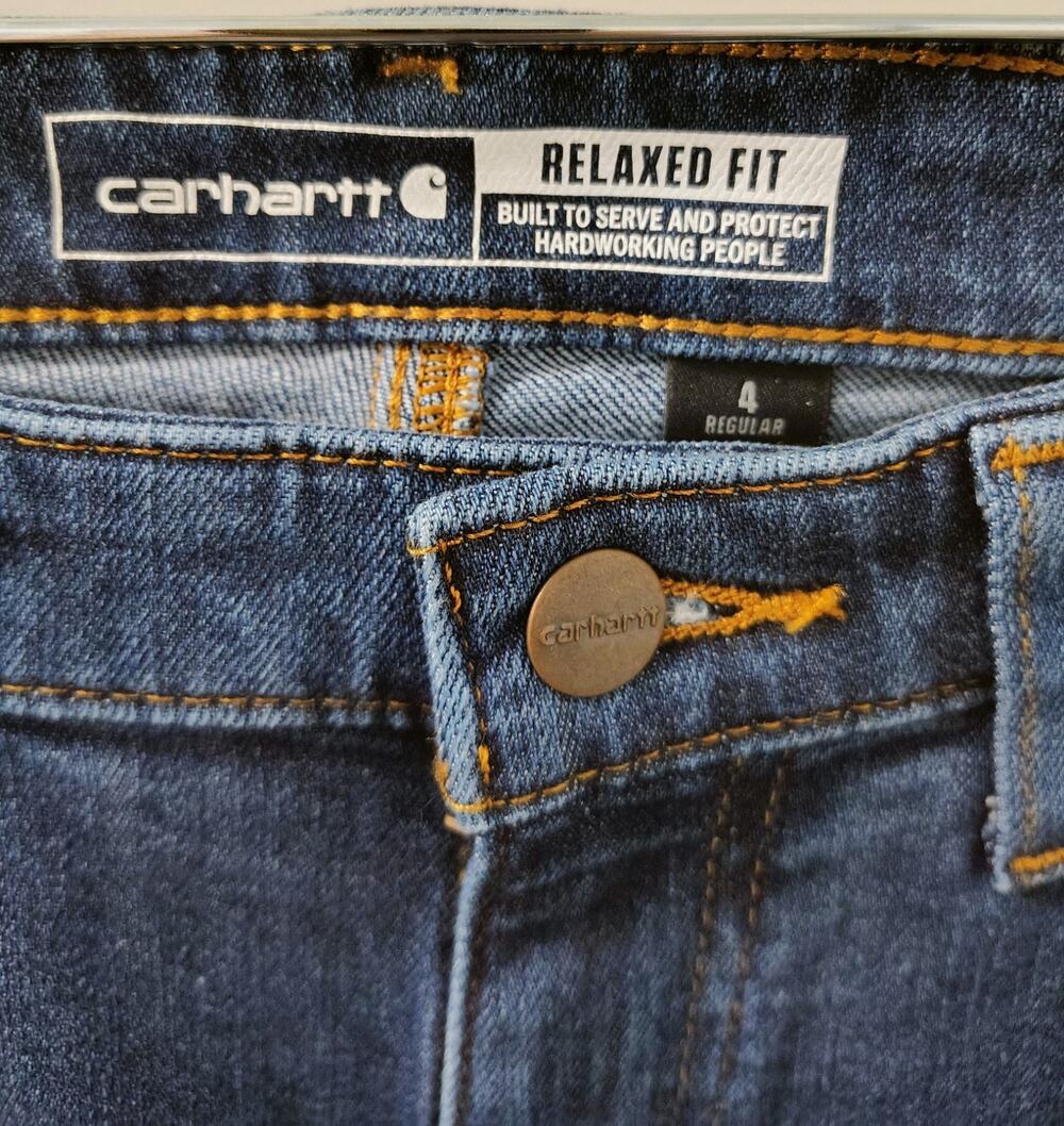 NWT Carhartt Rugged Flex Jeans Women’s Sz 4 Regular Relaxed Fit